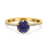 Art Deco Round Natural Stone Ring