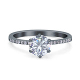 Art Deco Round Natural Stone Ring