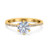 Art Deco Round Natural Stone Ring