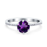 Art Deco Round Natural Stone Ring