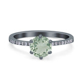 Art Deco Round Natural Stone Ring