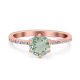 Art Deco Round Natural Stone Ring