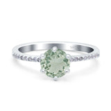 Art Deco Round Natural Stone Ring