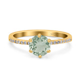 Art Deco Round Natural Stone Ring