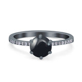 Art Deco Round Natural Stone Ring