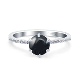 Art Deco Round Natural Stone Ring