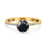 Art Deco Round Natural Stone Ring