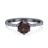 Art Deco Round Natural Stone Ring