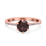 Art Deco Round Natural Stone Ring