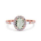 Vintage Style Oval Natural Stone Art Deco Ring