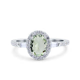 Vintage Style Oval Natural Stone Art Deco Ring