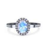 Vintage Style Oval Natural Stone Art Deco Ring