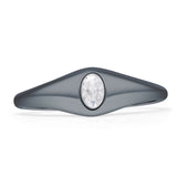 Miniamlist 6.2mm Oval Cubic Zirconia Soliatire Ring 925 Sterling Silver