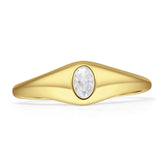 Miniamlist 6.2mm Oval Cubic Zirconia Soliatire Ring 925 Sterling Silver