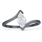 Marquise CZ Solitaire Ring