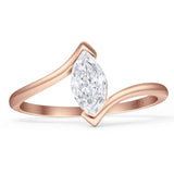 Marquise CZ Solitaire Ring