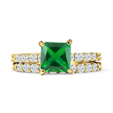 Princess Cut CZ Stackable Ring