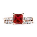 Princess Cut CZ Stackable Ring