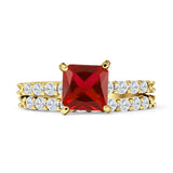 Princess Cut CZ Stackable Ring