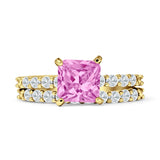 Princess Cut CZ Stackable Ring