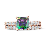 Princess Cut CZ Stackable Ring