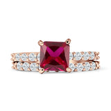 Princess Cut CZ Stackable Ring
