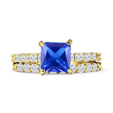 Princess Cut CZ Stackable Ring