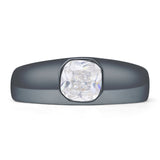 Octagonal CZ Solitaire Ring