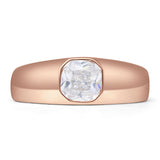 Octagonal CZ Solitaire Ring