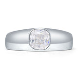 Octagonal CZ Solitaire Ring