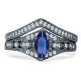 Two Piece Marquise CZ Ring