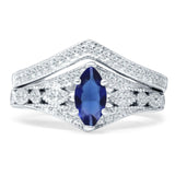 Two Piece Marquise CZ Ring