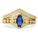 Two Piece Marquise CZ Ring