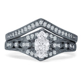 Two Piece Marquise CZ Ring