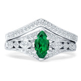 Two Piece Marquise CZ Ring