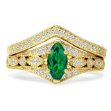 Two Piece Marquise CZ Ring