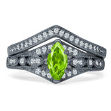 Two Piece Marquise CZ Ring