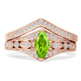Two Piece Marquise CZ Ring