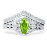 Two Piece Marquise CZ Ring