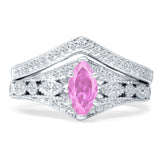 Two Piece Marquise CZ Ring