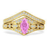 Two Piece Marquise CZ Ring