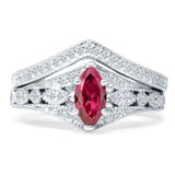 Two Piece Marquise CZ Ring