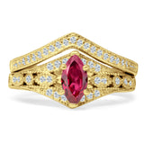 Two Piece Marquise CZ Ring