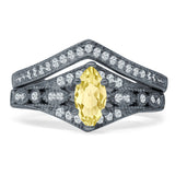 Two Piece Marquise CZ Ring
