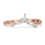 Half Eternity Chevron Ring