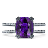 Cushion Cut CZ Ring