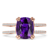 Cushion Cut CZ Ring