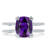 Cushion Cut CZ Ring
