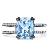 Cushion Cut CZ Ring