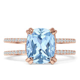 Cushion Cut CZ Ring